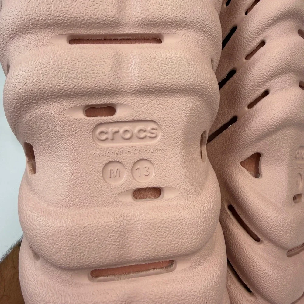 Crocs Echo Clog Quartz Pink Mens 13 Sporty Streetwear Molded Slip On 207937-6TY